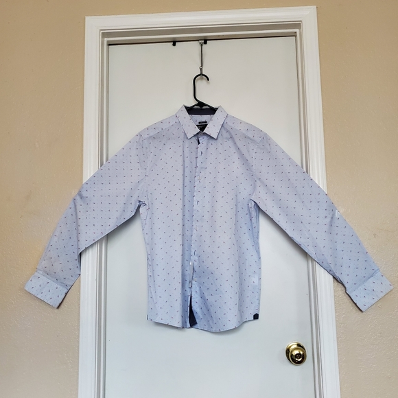 Blue Long Seeve Shirt with Red Bird print - Picture 4 of 4